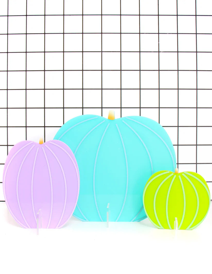 Acrylic Pumpkins - blue purple-Top 30 Halloween-Little Fish Co.