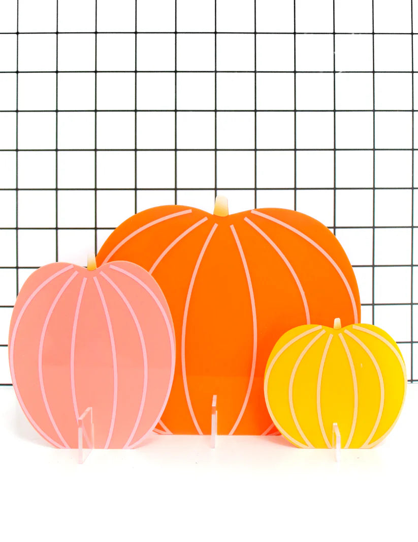 Acrylic Pumpkins -Orange-Little Fish Co.