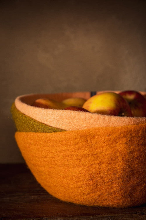 Muskhane Plain Felt Basket - Medium-Fun-Little Fish Co.
