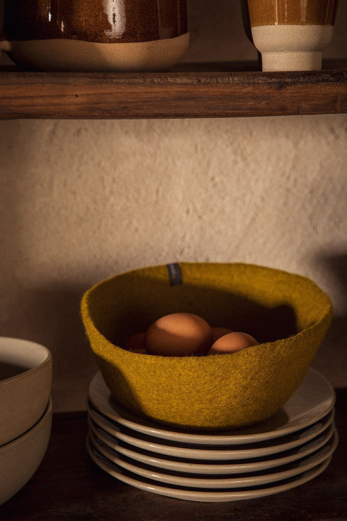 Muskhane Plain Felt Basket - Medium-Fun-Little Fish Co.