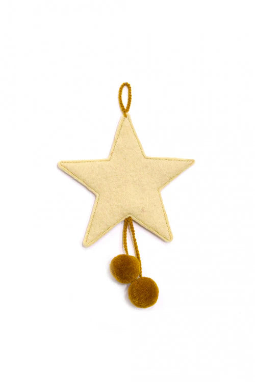 Muskhane Star with Pom Pom - Natural/Pollen-Fun-Little Fish Co.