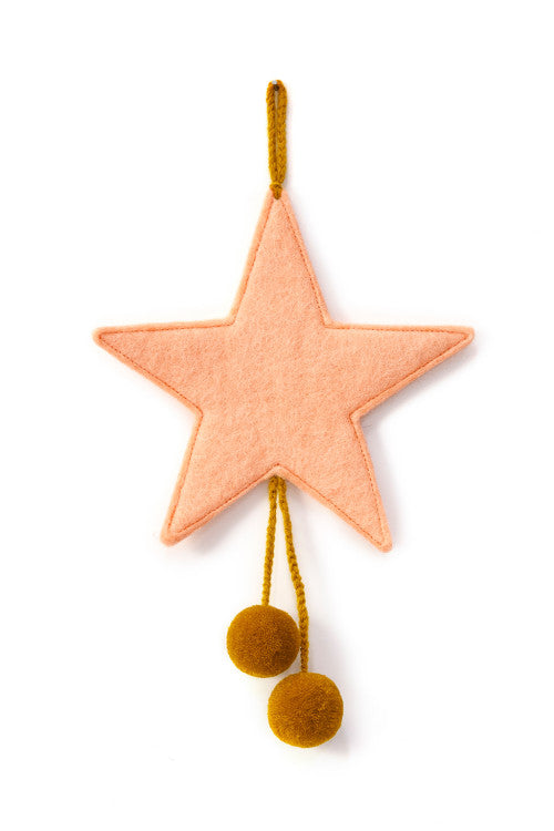 Muskhane Star with Pom Pom - Blush/Gold