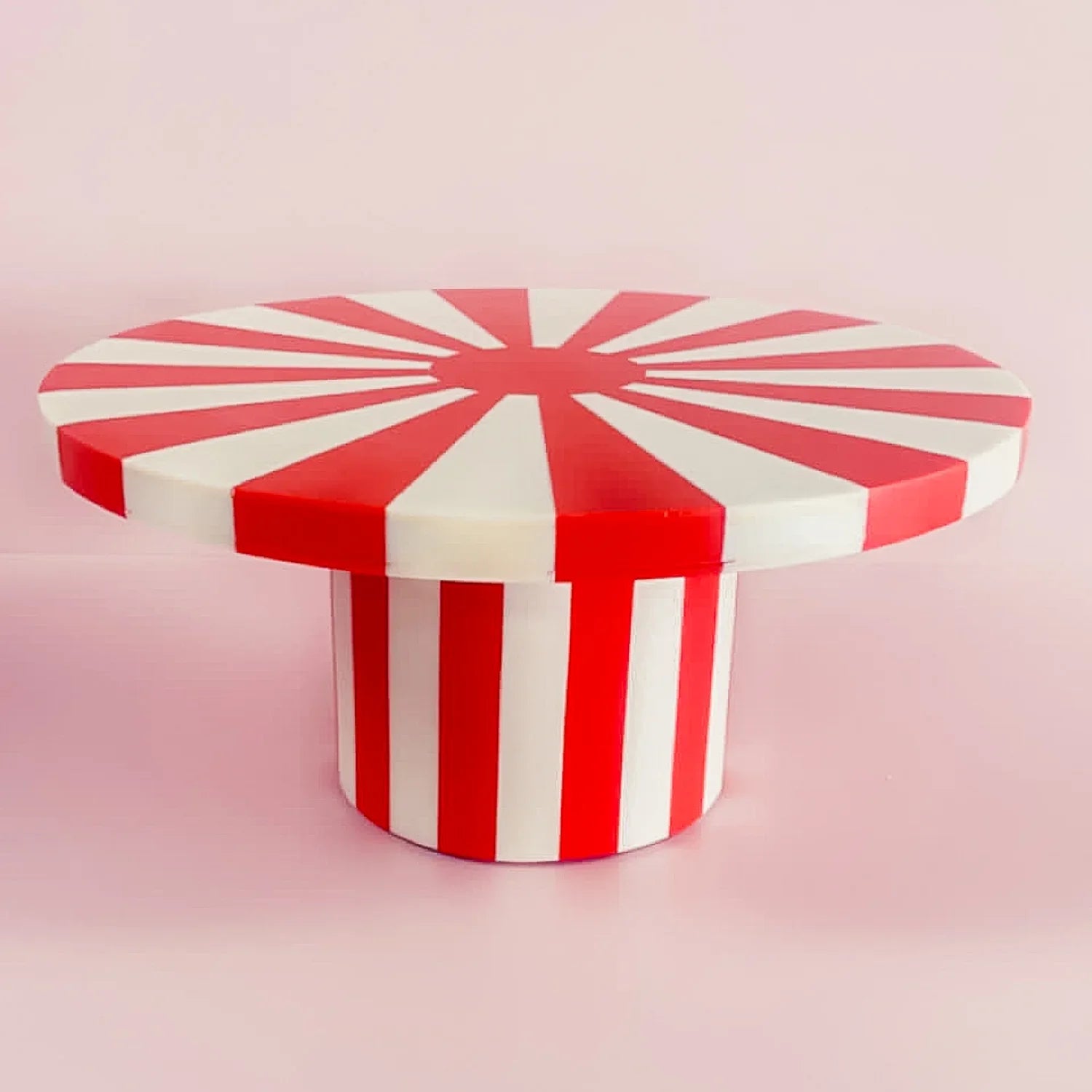 Red / White Resin Cake Stand-Top 30 Party-Little Fish Co.