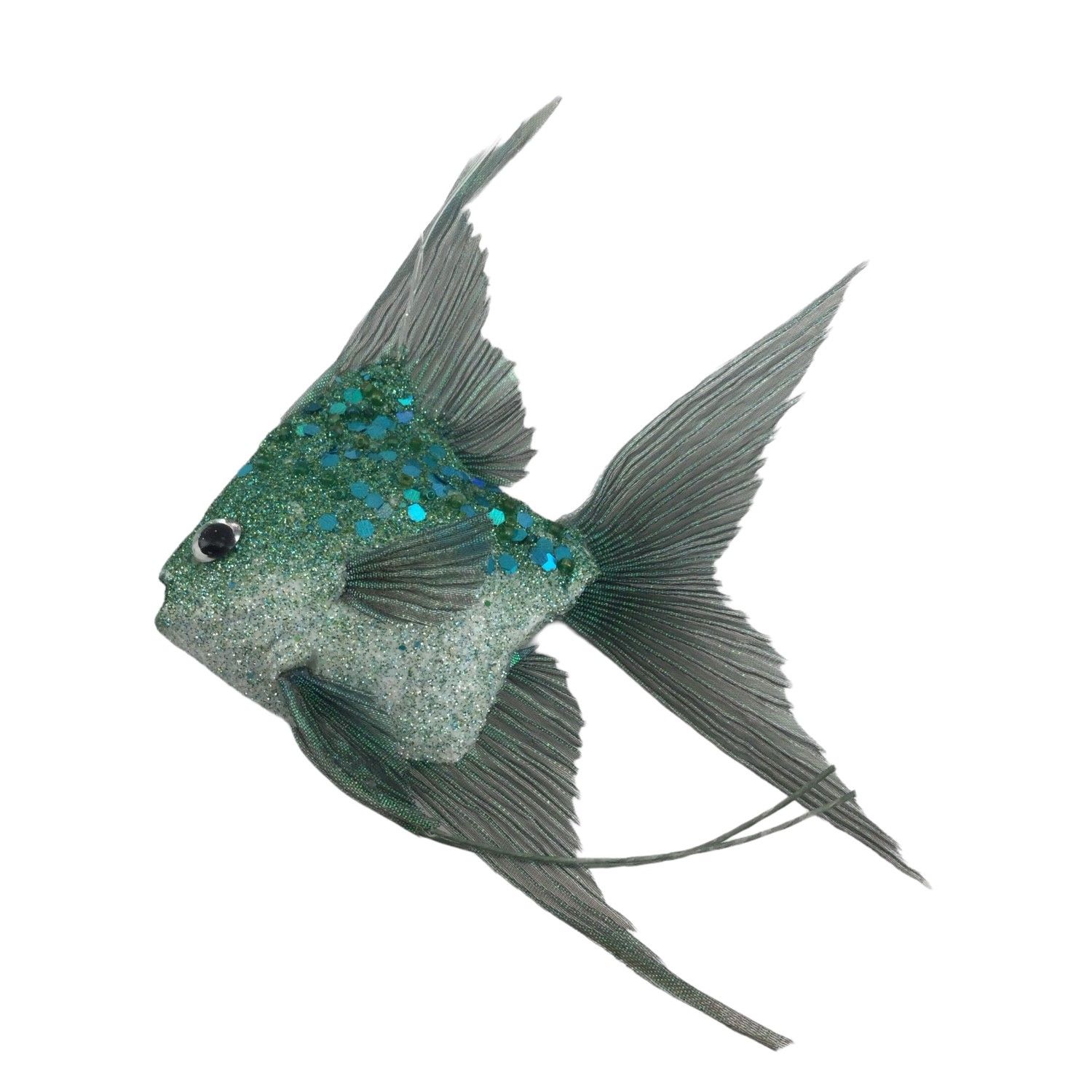 14cm Fish Teal Ornament-Little Fish Co.