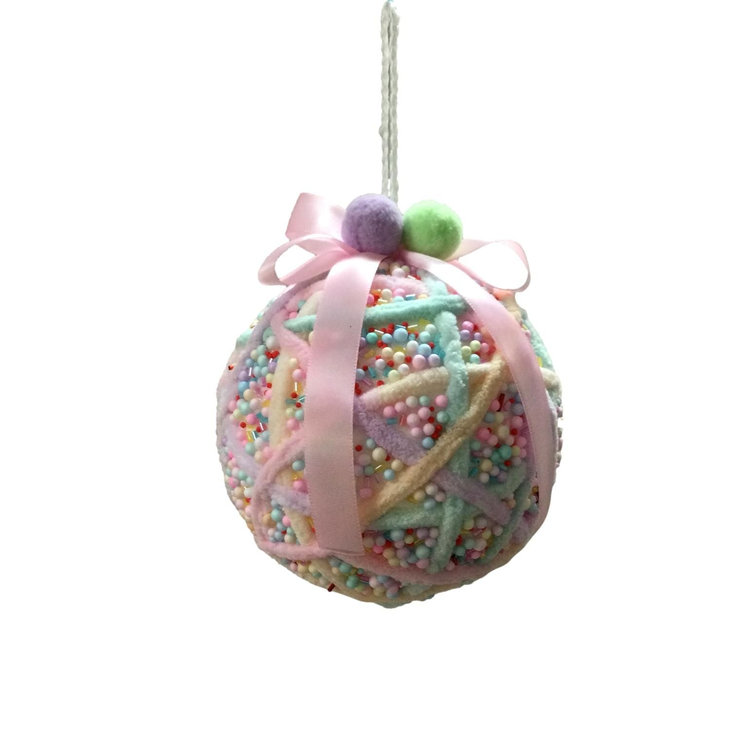 16cm Ball Pink Sprinkle Ornament-Boxing day 2024-Little Fish Co.