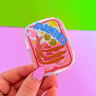 Sardines Tin Holographic sticker-Little Fish Co.