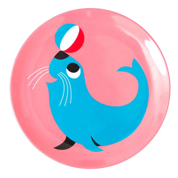 Seal Melamine Plate-Fun-Little Fish Co.