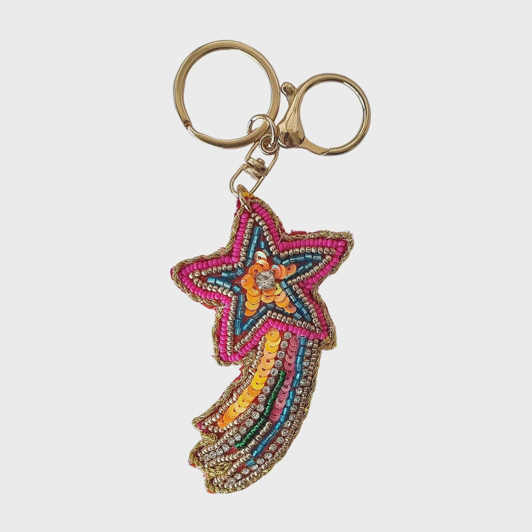 Beaded Keychain - Shooting Star-New Arrivals 2025-Little Fish Co.