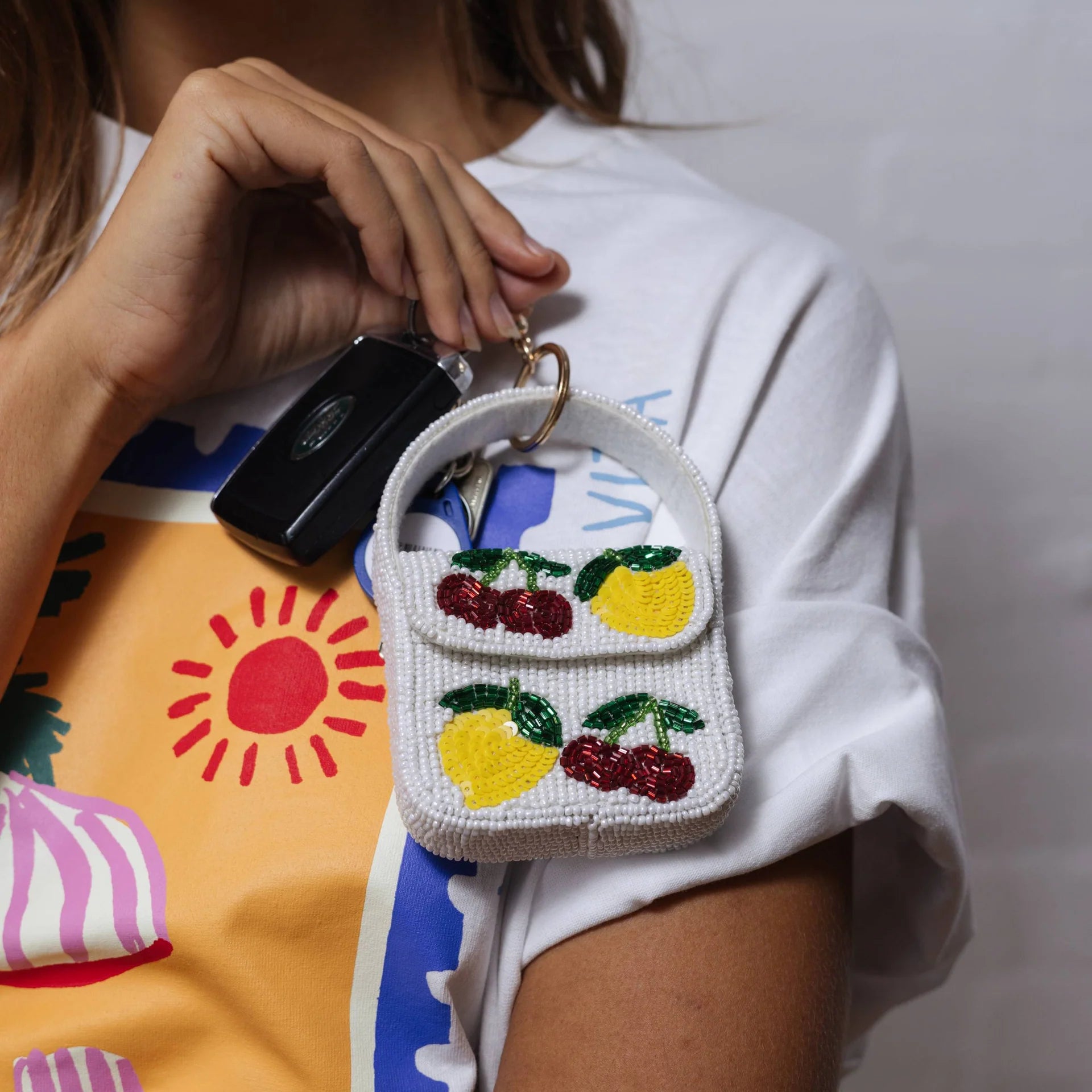 Mini Beaded handbag Keychain - fruits-Fashion-Little Fish Co.