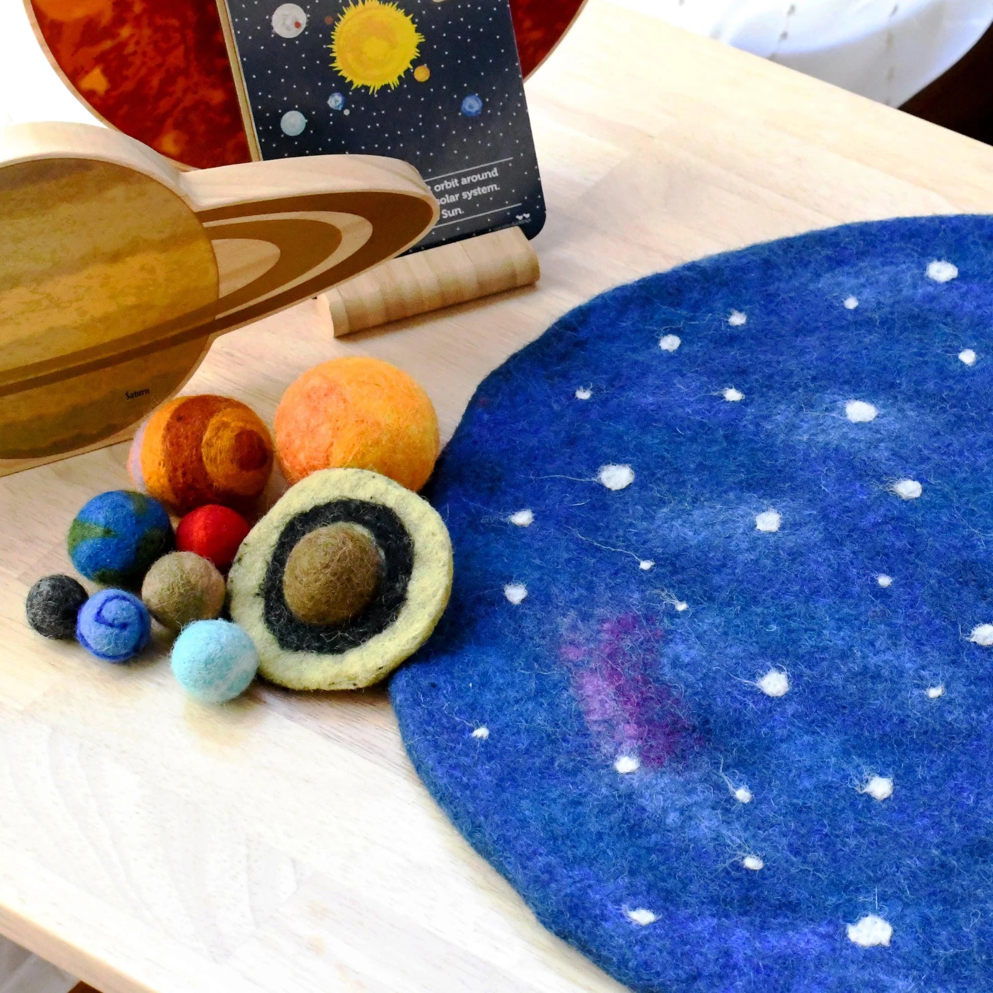 Solar System Play Mat with Felt Planets-Fun-Little Fish Co.