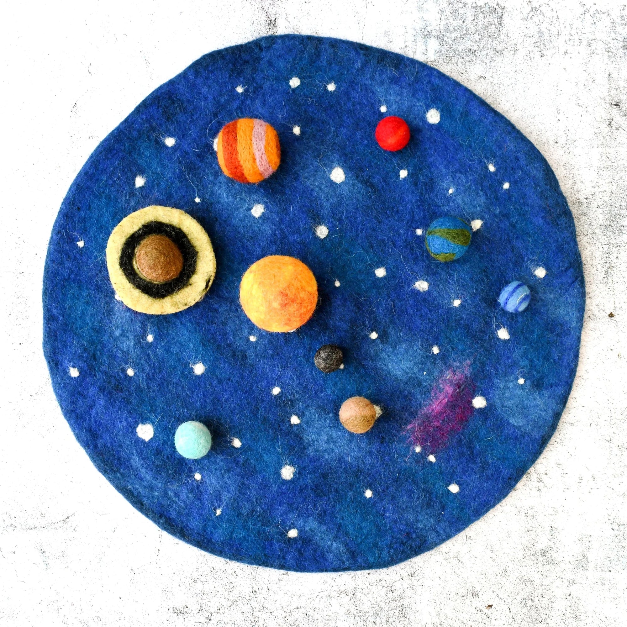 Solar System Play Mat with Felt Planets-Fun-Little Fish Co.