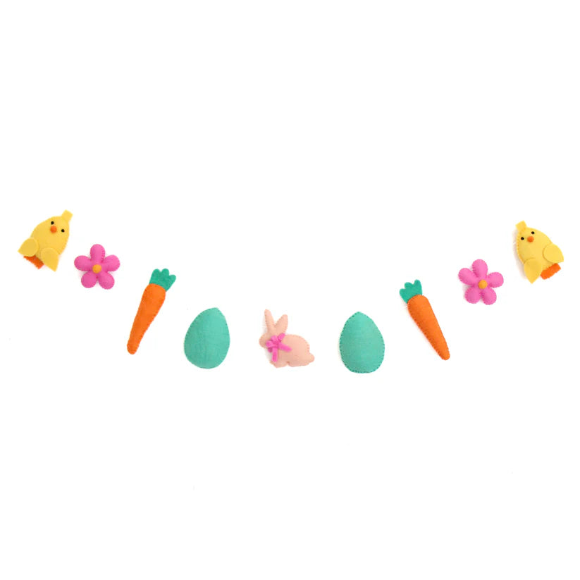 Easter Shapes felt garland-Fun-Little Fish Co.