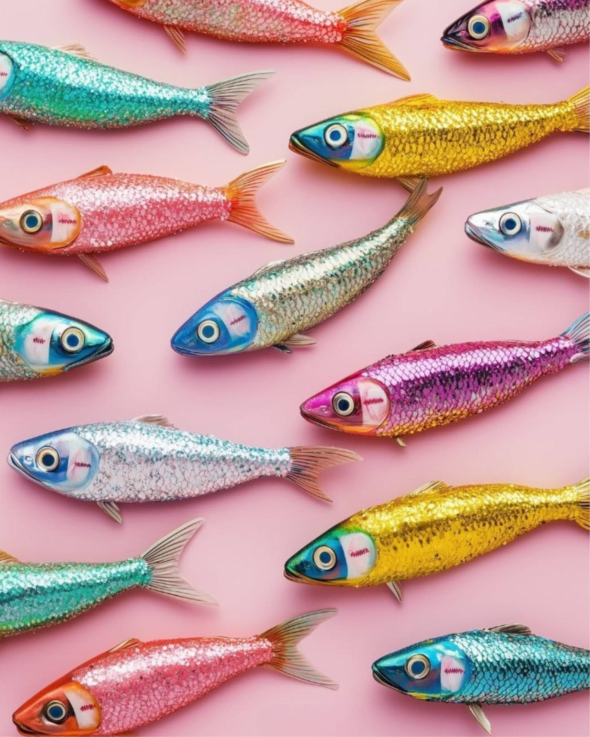 Swimming sardines print-Top 30 Art-Little Fish Co.