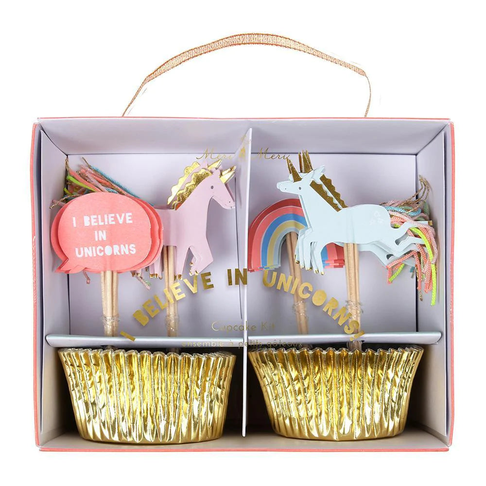 I believe in Unicorns cup cake kit ( pack of 24 in 4 styles)-Fun-Little Fish Co.