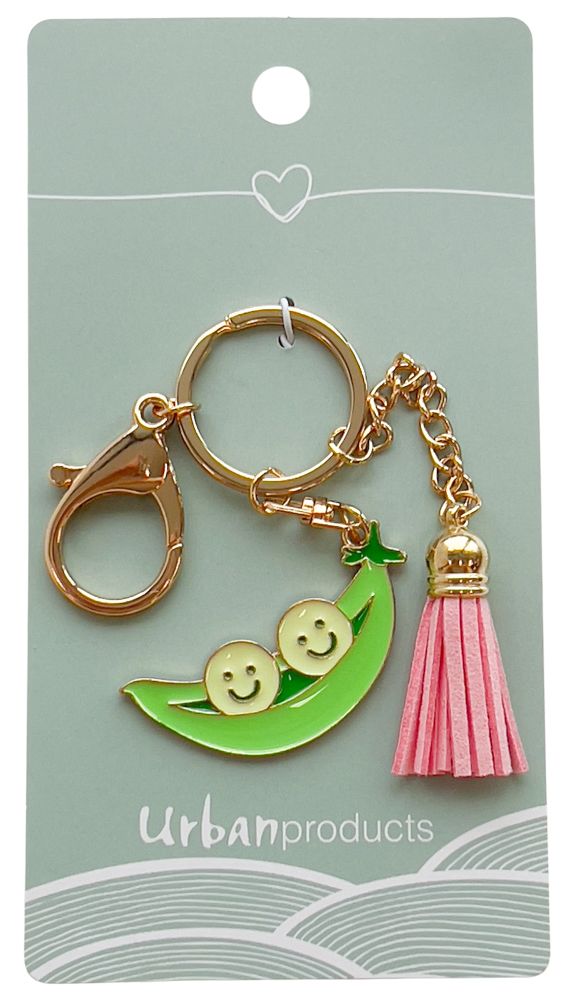 Peas in a Pod Keyring Green-Top 30 Fashion-Little Fish Co.