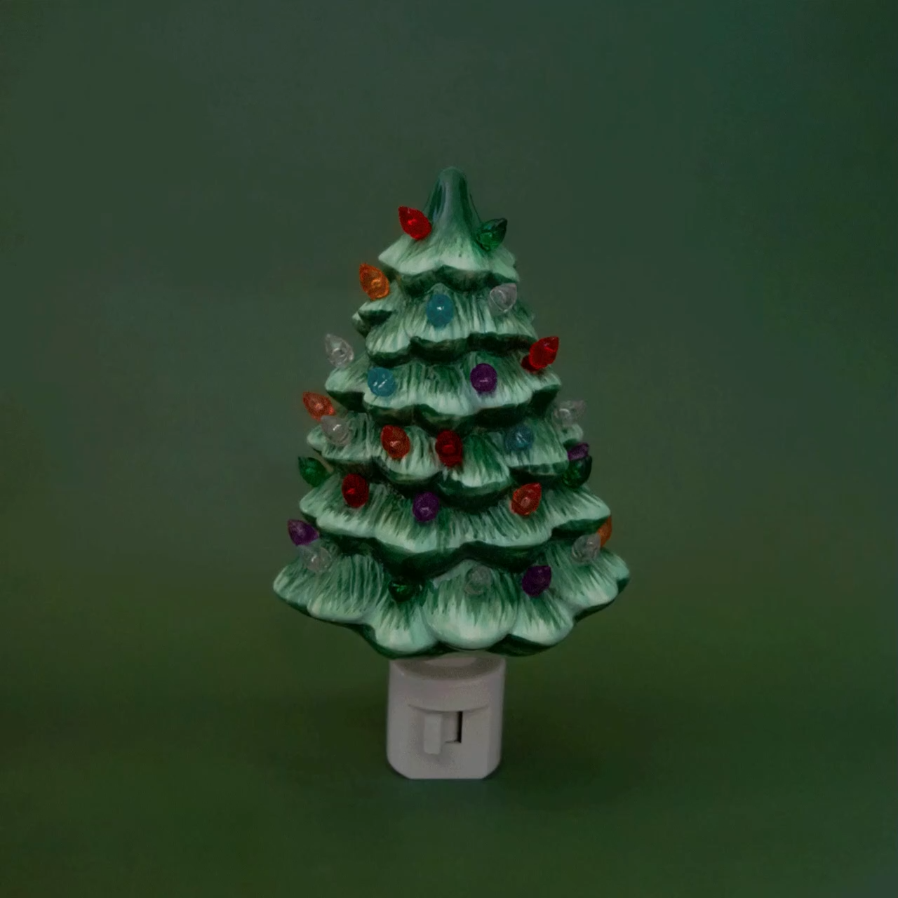 Vintage tree night light - Green-Top 30 Christmas-Little Fish Co.