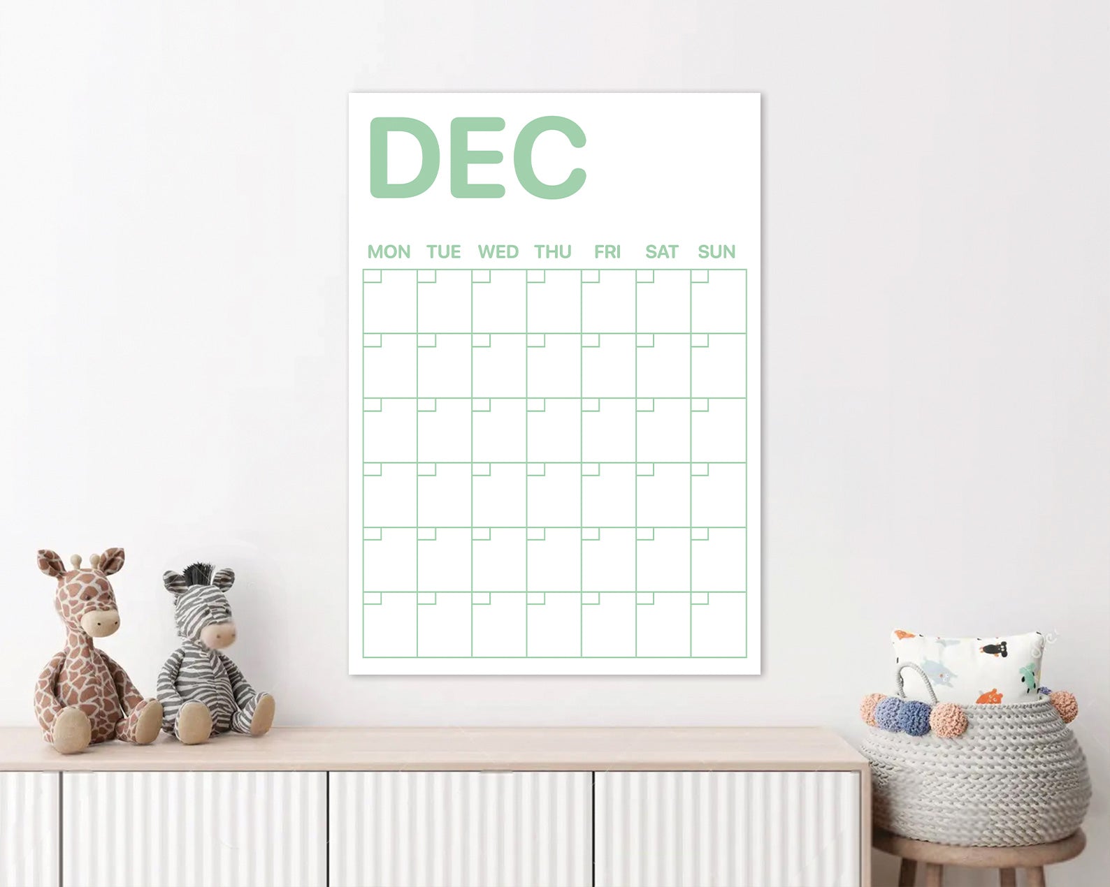 Wall Calendar - White - A3-New arrivals-Little Fish Co.