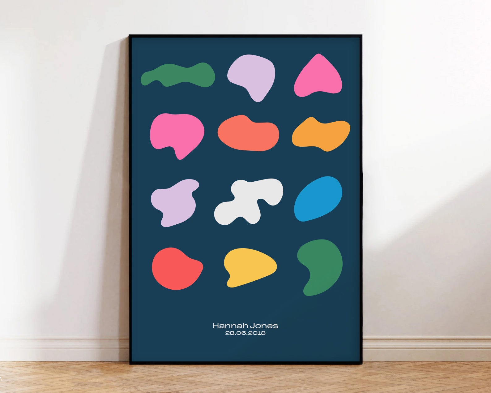Abstract blobs - Personalized print Navy-Art-Little Fish Co.