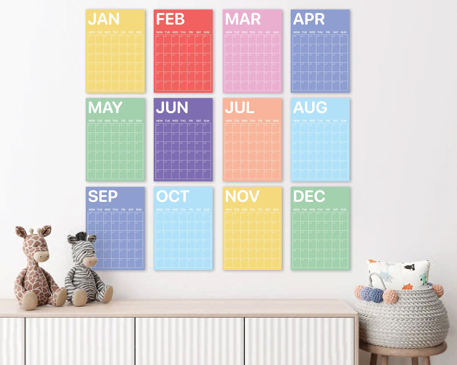 Wall Calendar - Colour - A3-Top 30 Decor-Little Fish Co.