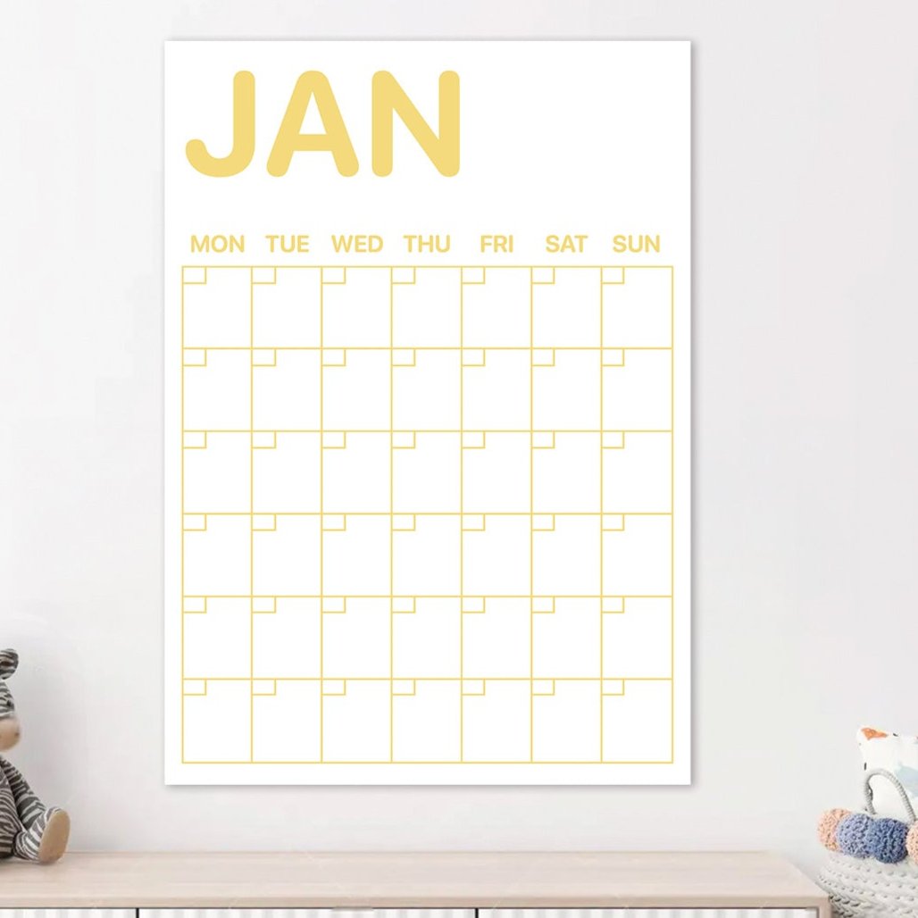 Wall Calendar - White - A3-New arrivals-Little Fish Co.