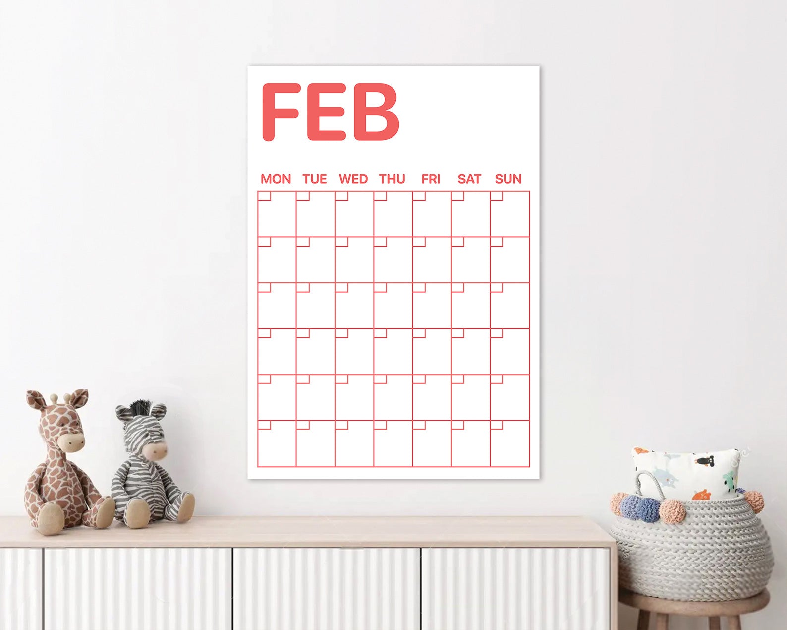 Wall Calendar - White - A3-Top 30 Decor-Little Fish Co.