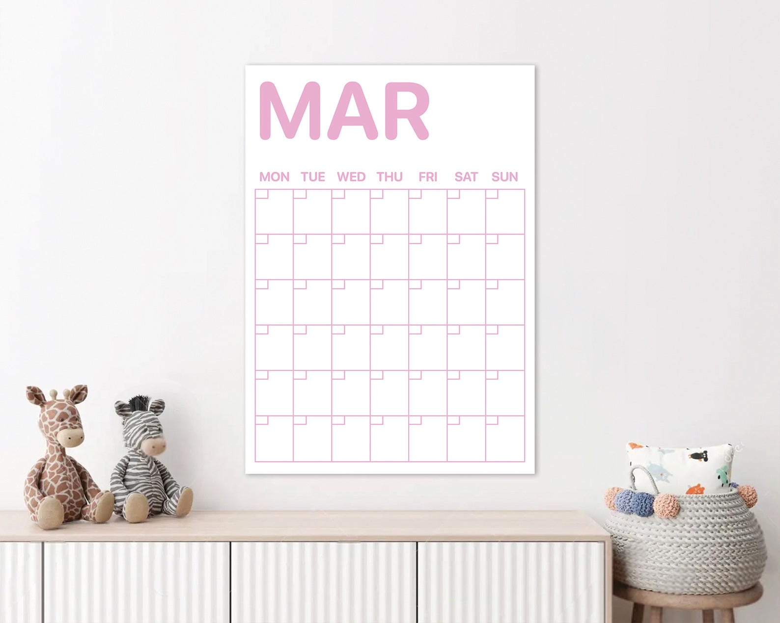 Wall Calendar - White - A3-New arrivals-Little Fish Co.