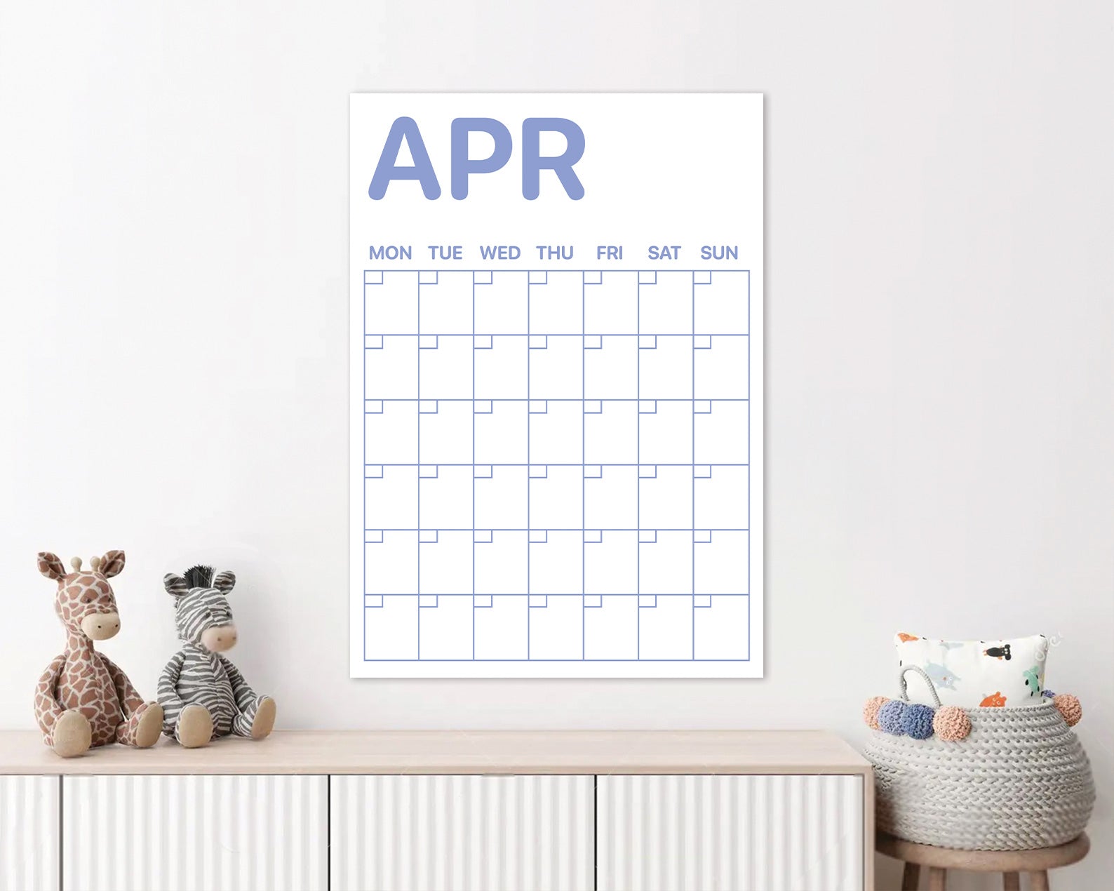 Wall Calendar - White - A3-New arrivals-Little Fish Co.