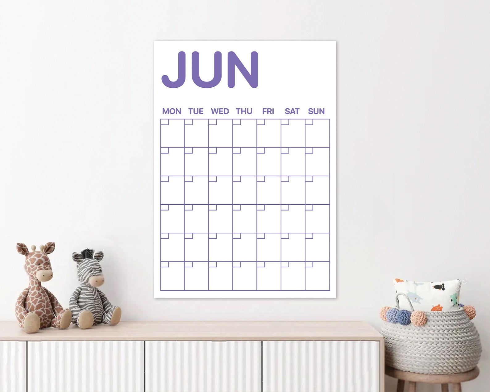 Wall Calendar - White - A3-New arrivals-Little Fish Co.