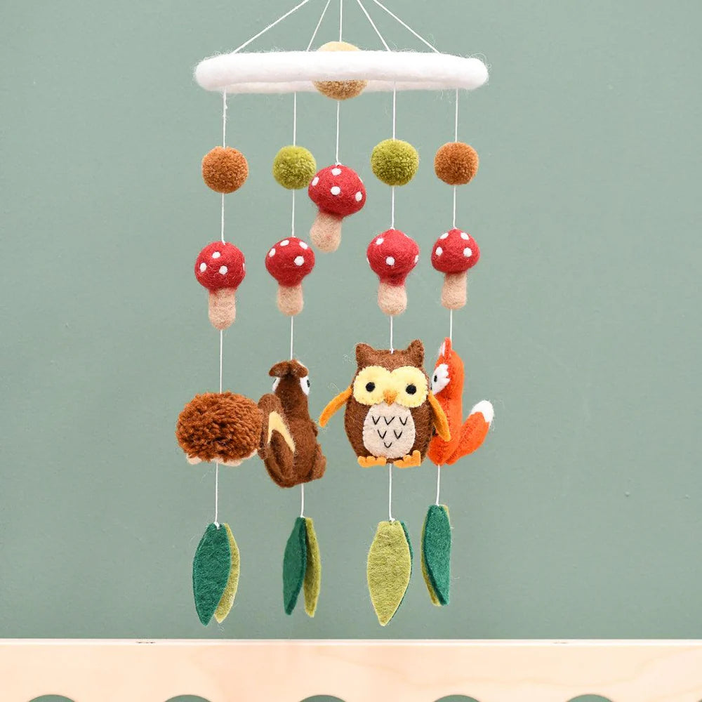 Nursery Cot Mobile - Woodland Animals-Top 30 Felt-Little Fish Co.