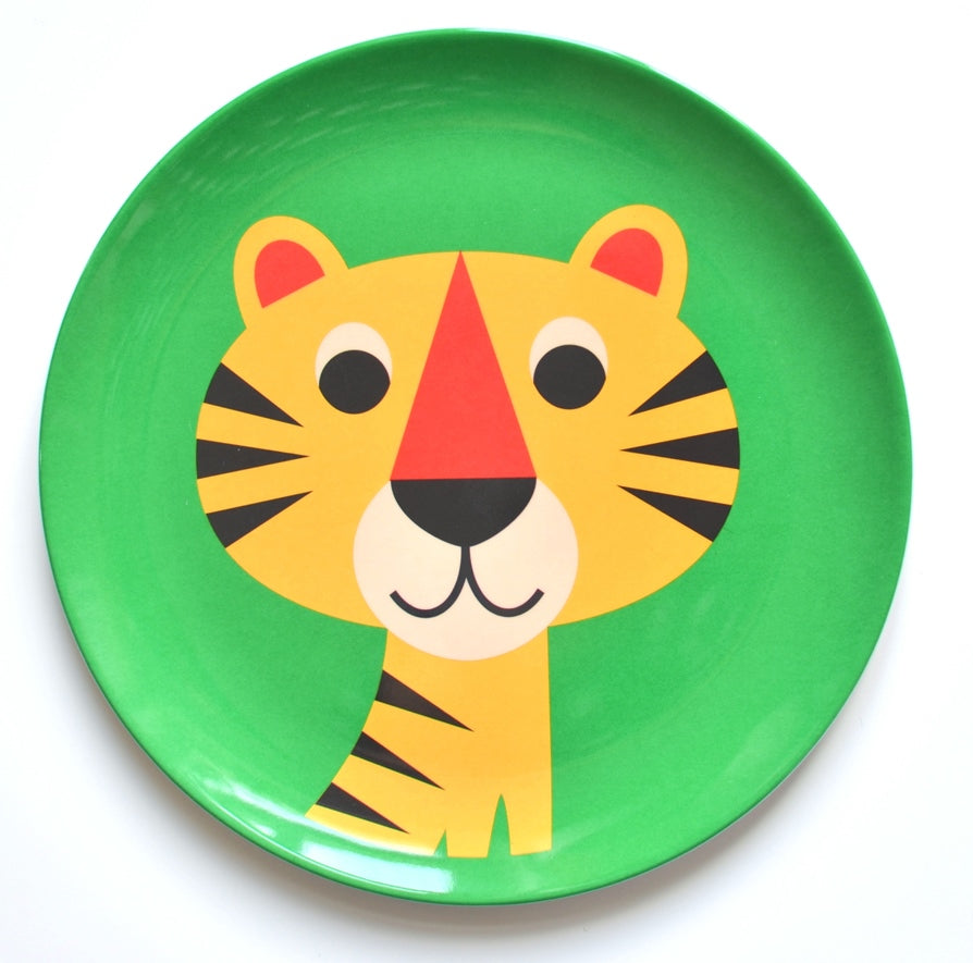 Tiger Melamine Plate-Fun-Little Fish Co.