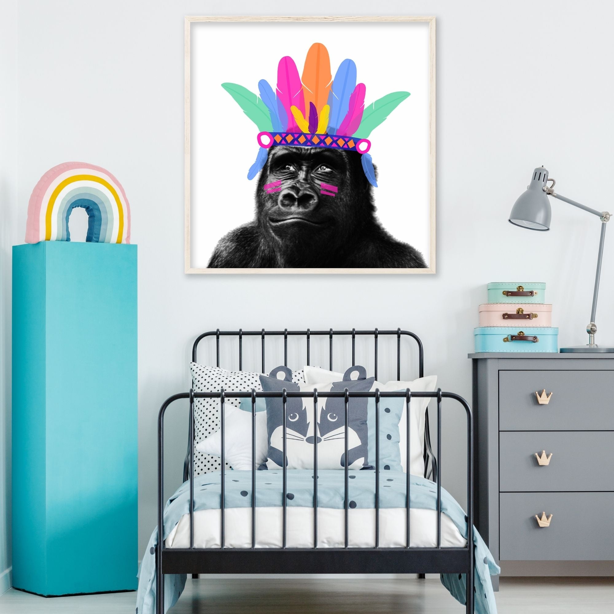 Chief Gorilla Happy Print-Art-Little Fish Co.