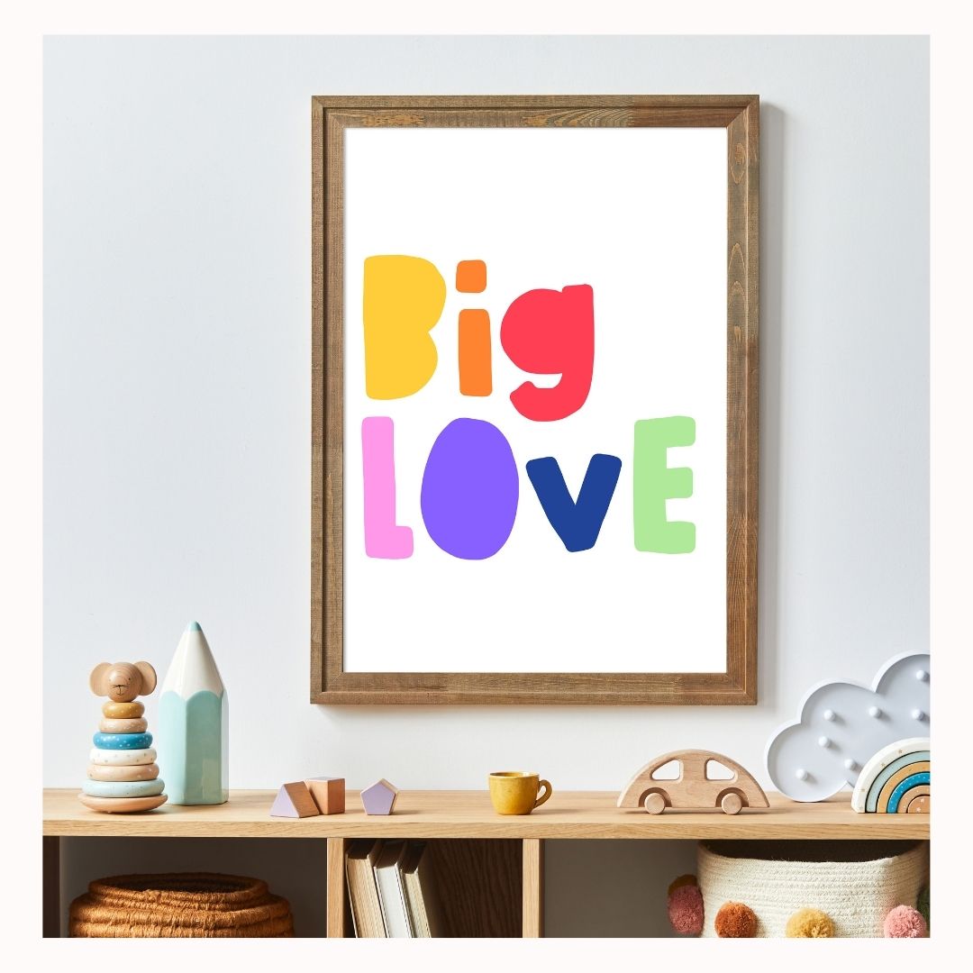 Big Love Print in Rainbow-Art-Little Fish Co.