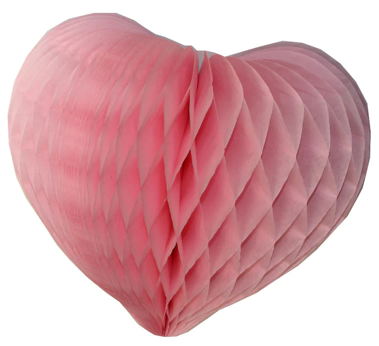 Large Honeycomb heart decoration 12 Inch - Light Pink-Fun-Little Fish Co.