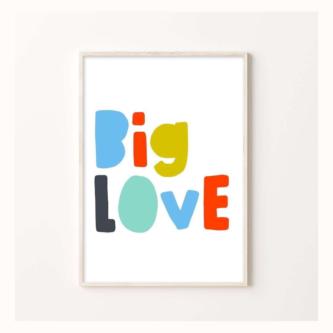Big Love Print in Lemonade-Art-Little Fish Co.
