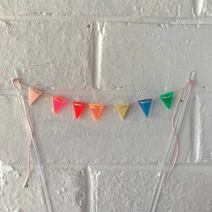 Rainbow bunting cake topper-Little Fish Co.