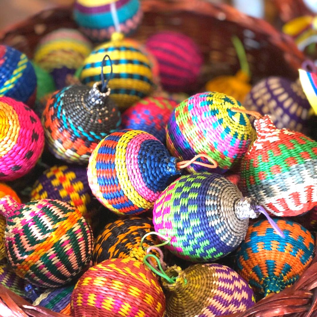 Hand Woven Christmas Baubles-Fun-Little Fish Co.