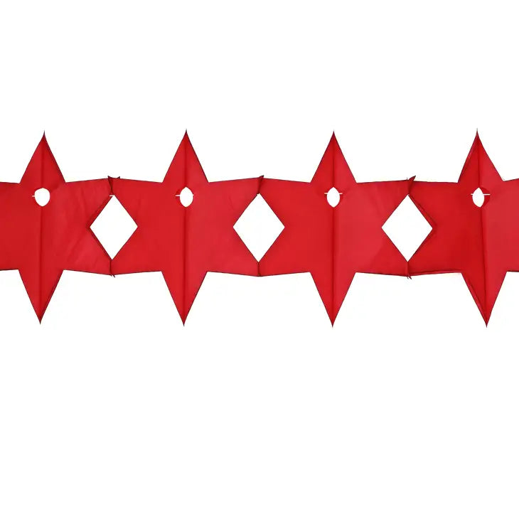 Christmas star garland Red 3m-Fun-Little Fish Co.
