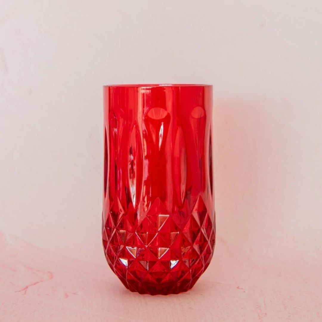 Acrylic Tall Tumbler - Ruby Red-Decor-Little Fish Co.