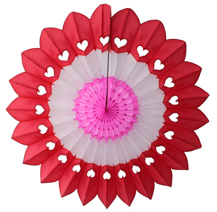 Heart Fan-burst Red / White / Pink 27 inch-Fun-Little Fish Co.