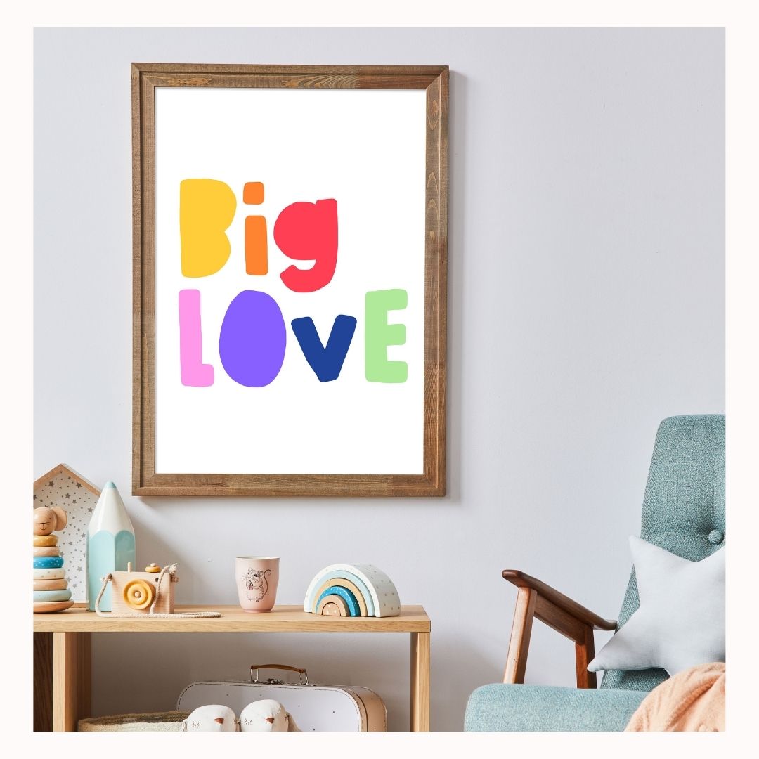 Big Love Print in Rainbow-Art-Little Fish Co.