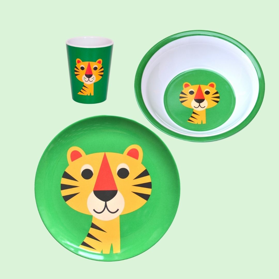 Tiger Melamine Plate-Fun-Little Fish Co.