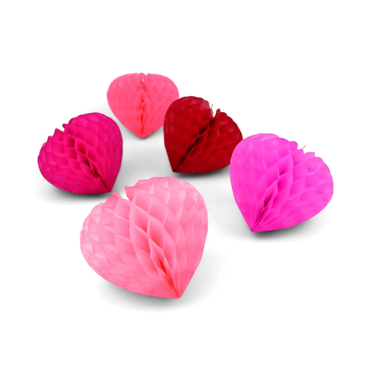 Honeycomb hearts 10cm in pinks-Fun-Little Fish Co.