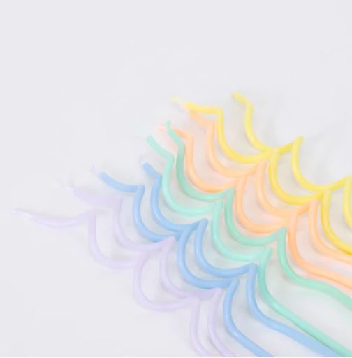 Swirly Pastel Candles-Little Fish Co.