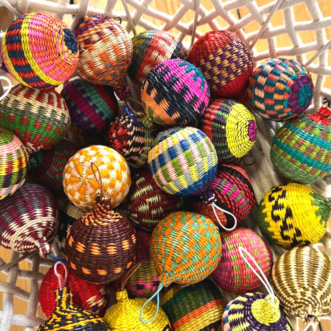 Hand Woven Christmas Baubles-Fun-Little Fish Co.