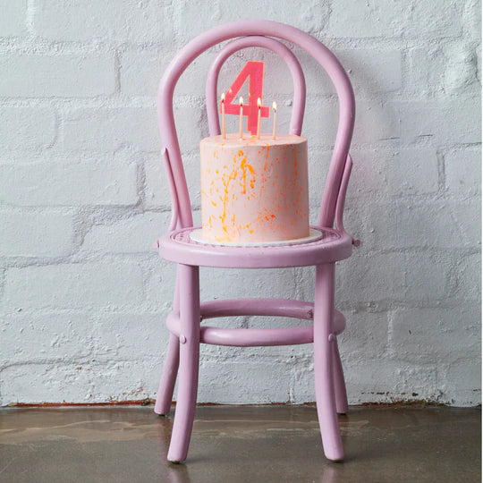 Neon Pink number cake topper-Little Fish Co.