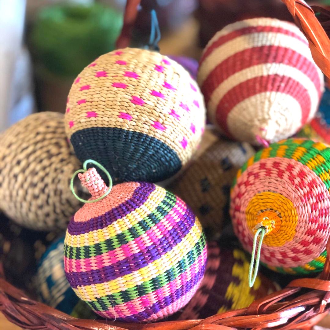 Hand Woven Christmas Baubles-Fun-Little Fish Co.