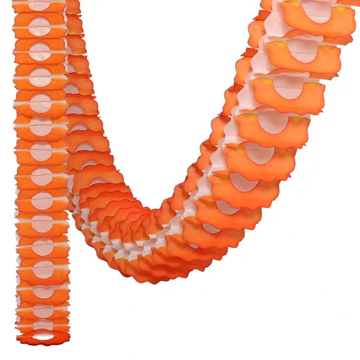 Candy Cane Garland in Orange / white ( 3m)-Fun-Little Fish Co.