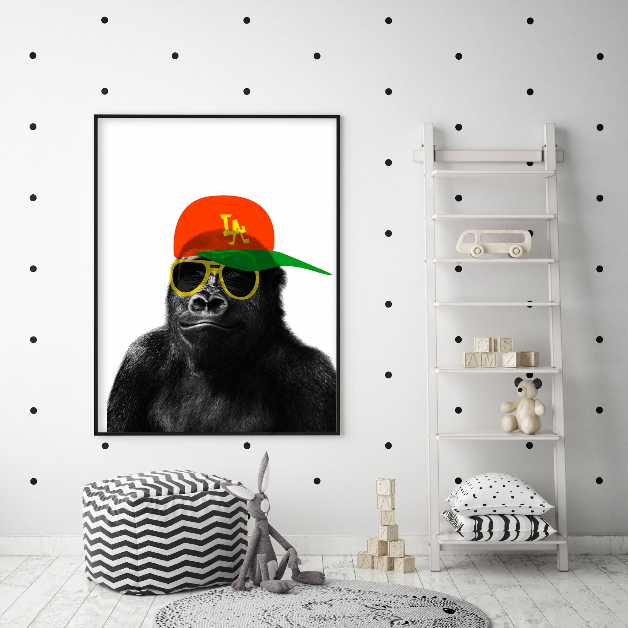 Gorilla LA Hipster Print-Art-Little Fish Co.