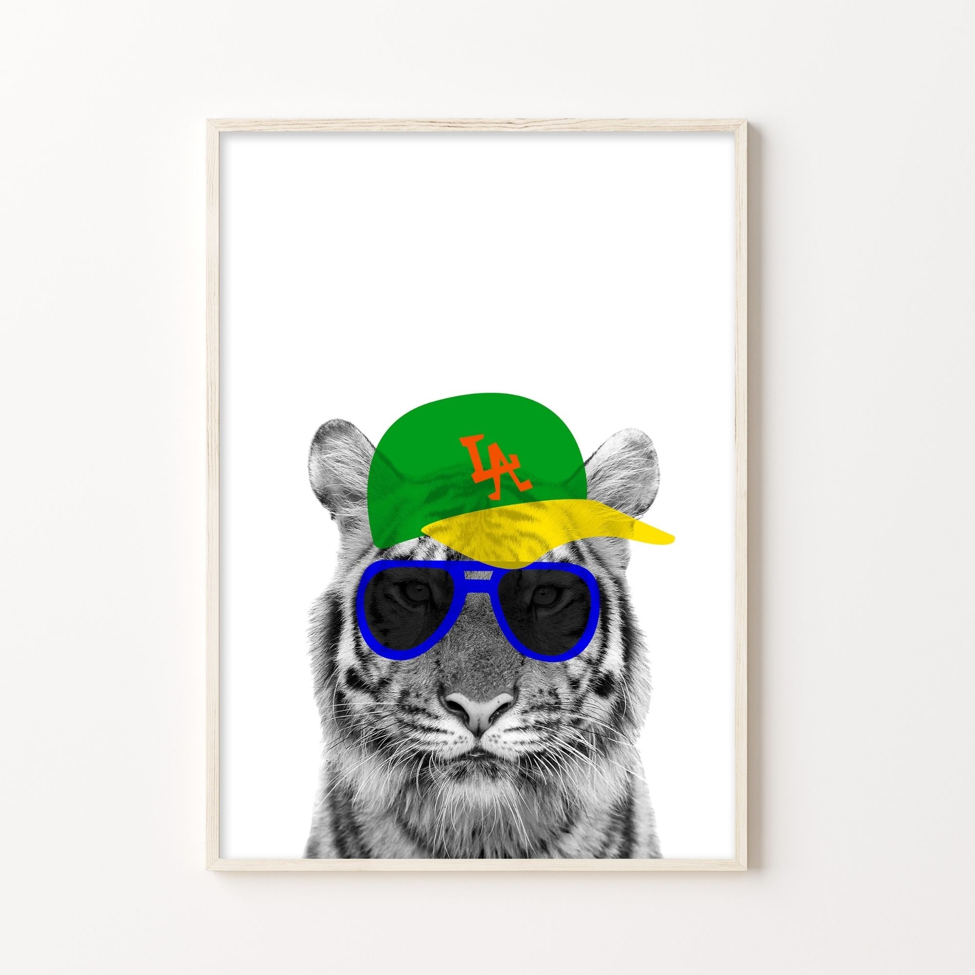 Tiger LA Hipster Print-Art-Little Fish Co.