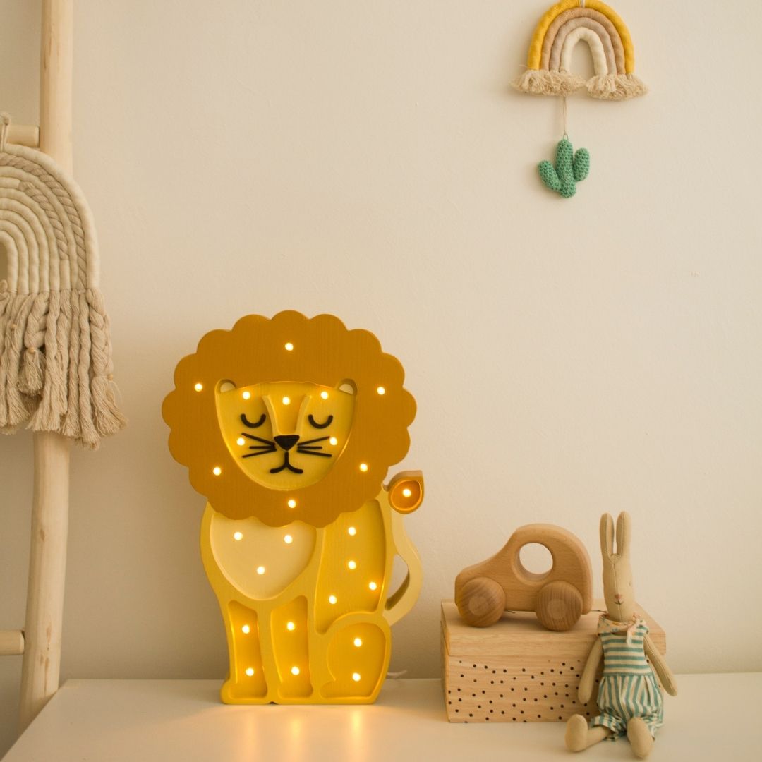 Lion light in African Yellow-Decor-Little Fish Co.